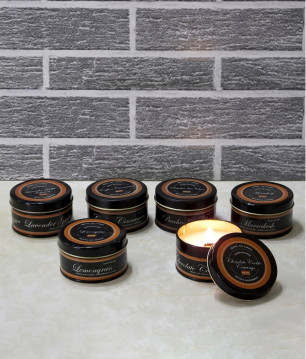 Travel tin candles